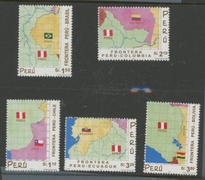 Peru #1282-86 Mint (NH) Single (Complete Set) (Maps)