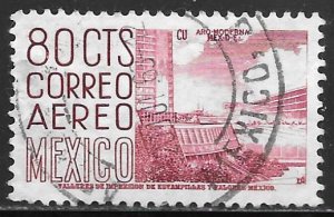 Mexico C220F: 80c University Stadium, Mexico City, used, VF.