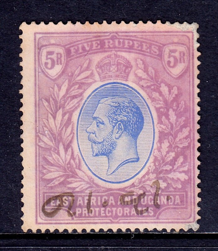 KUT — SCOTT 10 — 1921 5r KGV ISSUE — USED — FISCAL CANCEL