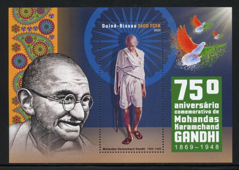 GUINEA BISSAU  2023 75th MEMORIAL  ANNIVERSARY OF MAHATMA GANDHI S/SHEET MINT NH