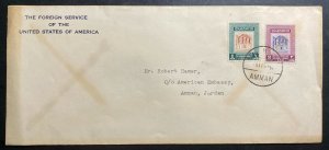 1950s Amman Jordan Foreign Service Cover To American Embassy Locally Used