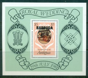 Barbuda 1981 Royal Wedding Charles & Diana Opt MS MUH