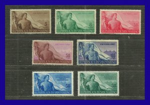 1948 - 1956 - San Marino - Scott n 272 / 276 + 373 / 374 - MNH - SM- 67 - 01