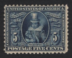 United States MINT Scott Number 330  MH   F-VF  #A1  - BARNEYS