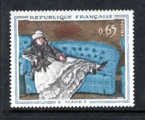 FRANCE 1050 MNH VF Madame Manet  on blue sofa - Manet