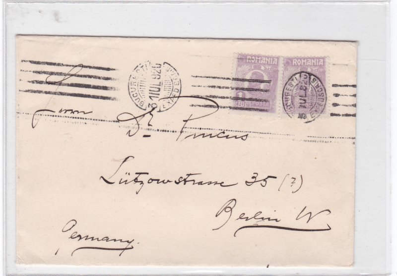 bucurest to berlin 1920  stamps cover ref r15489