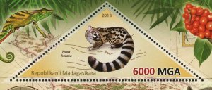 Fossa Fossana Stamp Fauna Wild Animal Souvenir Sheet Mint NH