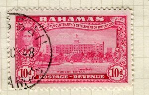 BAHAMAS; 1938 early GVI pictorial issue fine used 10d. value