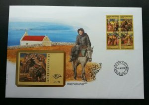 Greece Christmas 1984 Horse Painting Religion  (booklet FDC) *rare