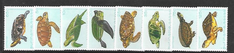 SURINAM Sc 591-5,C98-100 NH issue of 1982 - TURTLES