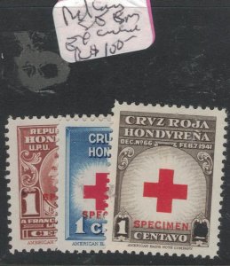 Honduras Red Cross 3 Specimens Ex Archive MNH (1fpz)