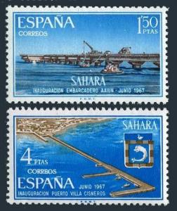 Spanish Sahara 177-178,MNH.Michel 291-292. Modernization of Harbor,1967.