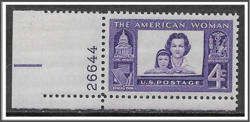 US #1152 American Women Plate # Single MNH