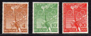 1952 - Alemania - Bérlin - Michel 88 - 90 - MNH - AL- 44