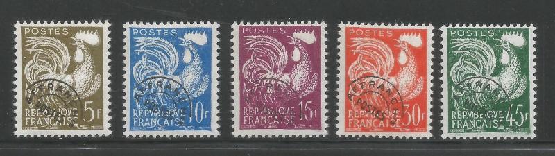 FRANCE -SCOTT #840-44 - PREOBLITERE-TYPE OF 1954 - VERY FINE - MINT NEVER HINGED