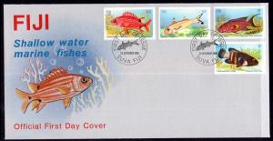 Fiji 536-539 Fish U/A FDC