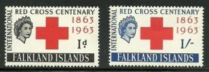 Album Treasures Falkland Islands Scott # 147-148 Red Cross Mint LH