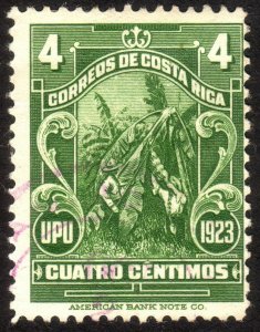 1923, Costa Rica 4c, Used, Sc 119