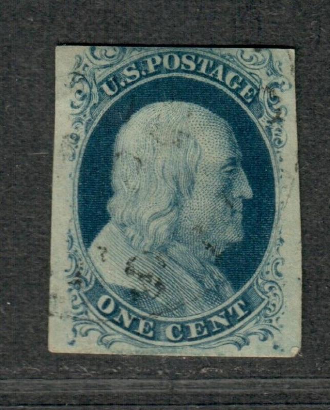 US Sc#7 Used/VF-EF, Doporto Cert, POS 25L2, Cv. $125