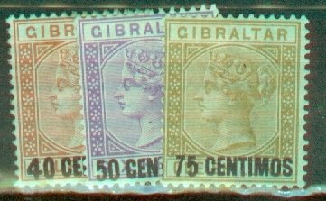 JB: Gibraltar 22-8 mint CV $262.50; scan shows only a few