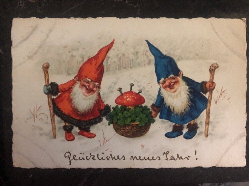 1929 Riga Latvia Christmas Postcard Cover To New York USA