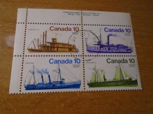 Canada #  703a   used   Plate  block