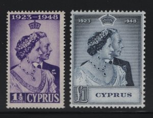 Cyprus Scott # 158 - 159 VF OG never hinged nice color cv $ 60 ! see pic !