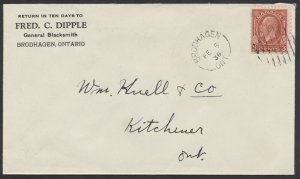 1936 Brodhagen Blacksmith CC Cover Mitchell Bornholm Backstamps Perth County