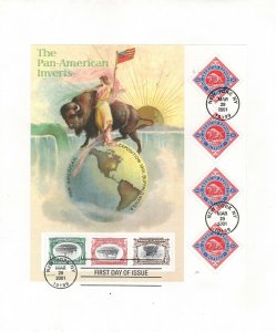 3505 PAN-AMERICAN INVERTS SOUVENIR SHEET