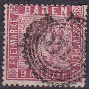 Baden #14 F-VF Used Signed Richter CV $175.00 (Z9473)