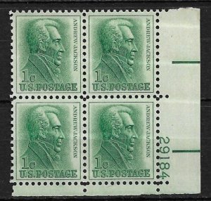 1963 Sc1209 1¢ Jackson MNH PB4