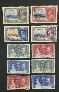 MOMEN: CYPRUS SG #144-150 1935,1937 USED LOT #204274-10076