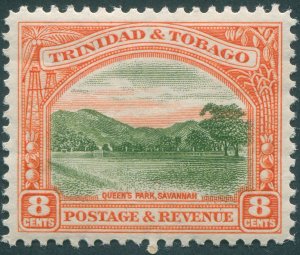 Trinidad & Tobago 1935 8c sage-green & vermilion SG234 unused