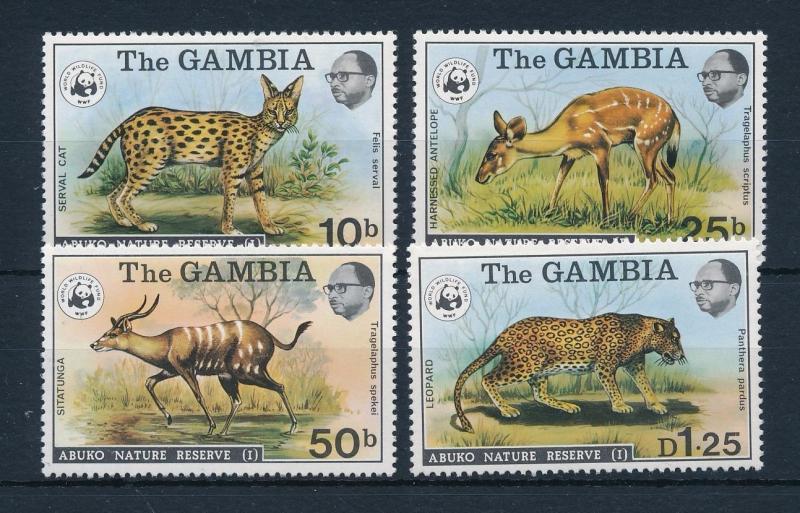 [54034] Gambia 1976 Wild animals Mammals WWF Leopard Antelope MNH