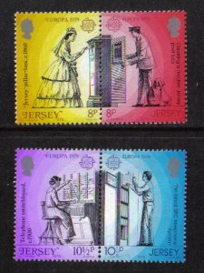 Jersey #202-205a  MNH  1979  Europa  communications in pairs
