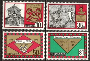 Guyana 1975 Ancient Order of Foresters Set of 4 MNH