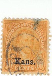 Scott #668 -10c Orange Yellow - Monroe - Used -  SCV - $12.50