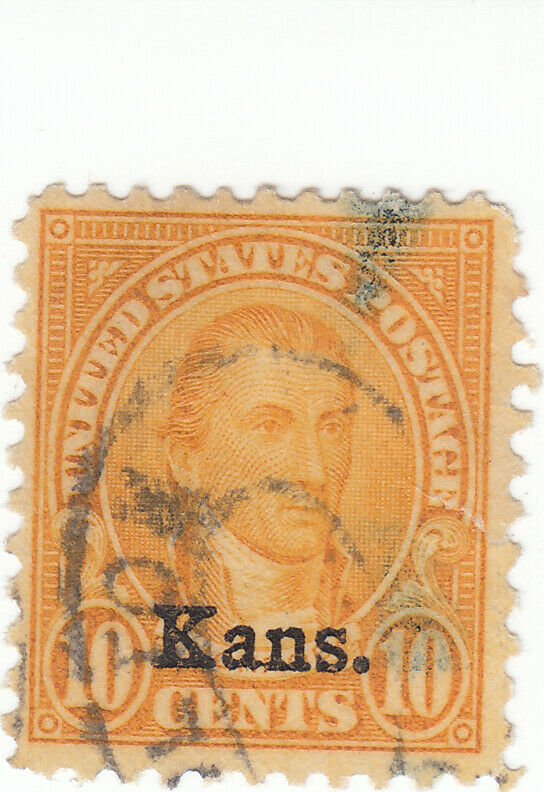 Scott #668 -10c Orange Yellow - Monroe - Used -  SCV - $12.50