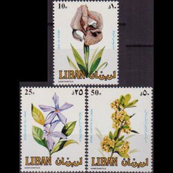 LEBANON 1984 - Scott# 482-4 Flowers Set of 3 NH