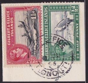 GILBERT & ELLICE IS GVI on 1956 piece POST OFFICE / NONOUTI cds.............2695