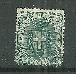 1889 Italy #52 5c Arms of Savoy used.