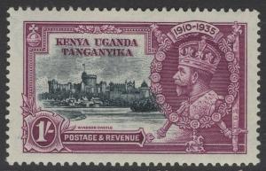KENYA, UGANDA & TANGANYIKA SG127l 1935 1/= LINE THROUGH 0 OF 1910 MTD MINT