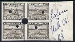 Newfoundland 1941-44 KG6 Salmon 10c black-brown imperf ma...