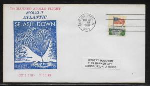 Space Cover Apollo 7 Splash Down Cape Canaveral Cancel