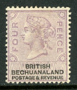 Bechuanaland  1888 British Colony QV 4p Lilac SG #13 Mint A839