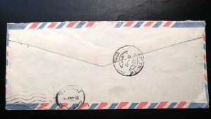 Sehr Selten Irak “Saddam” Briefmarke Abdeckung mit “Rechteck Stempel” zu USA