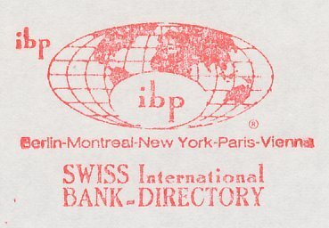 Meter cut Germany 1988 Globe - Swiss Bank