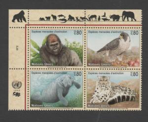 SCOTT 228-231  MNH  UN GENEVA  block of 4 1993