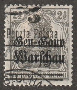 Poland, stamp, scott#16,  used, hinged, 5,