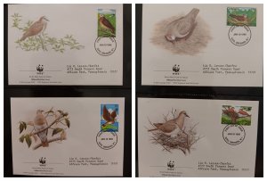 O) 1995 GRENADA,  WWF - WILDLIFE FUND,  BIRD - DOVE,  LEPTOTILA,  FDC